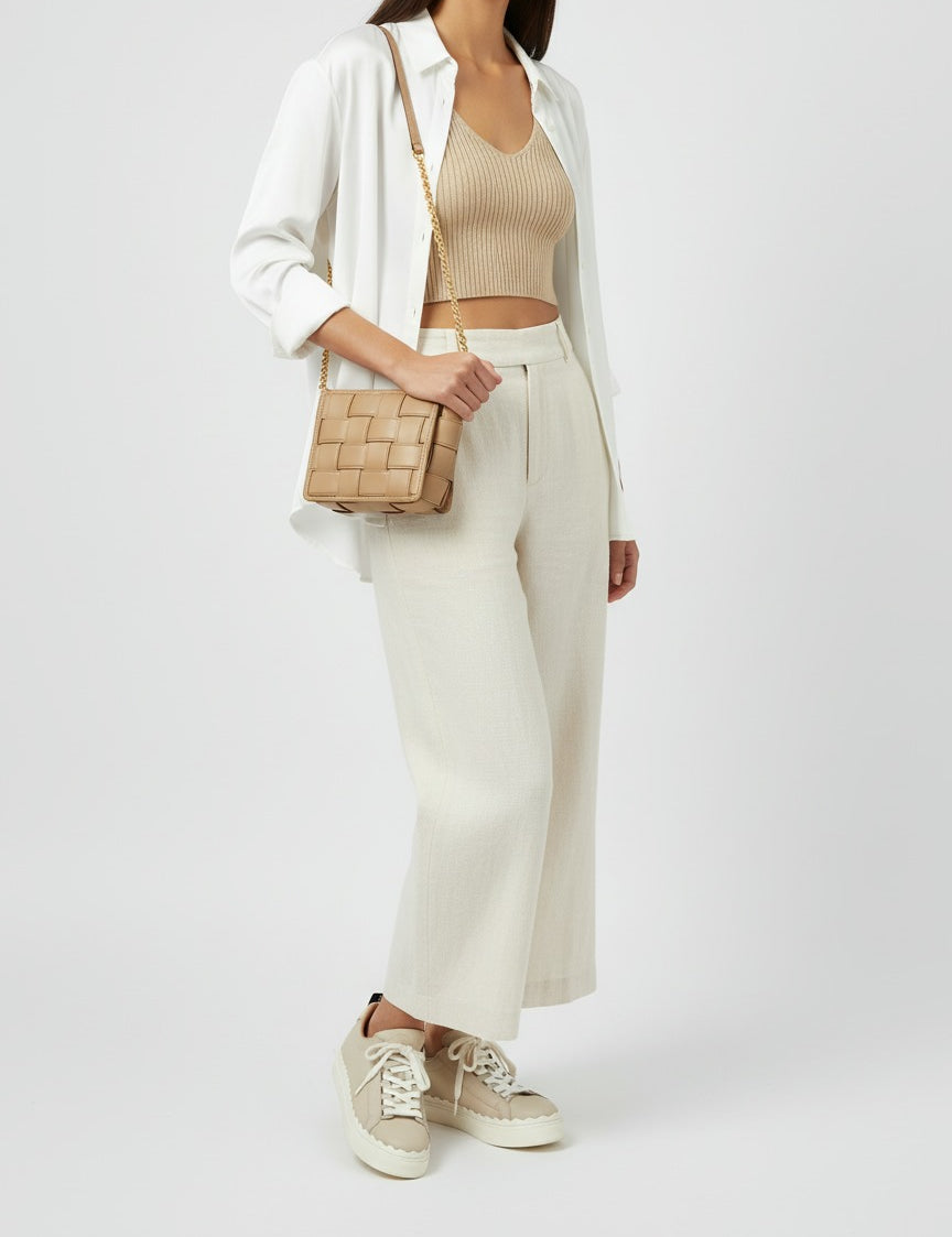 Chloé Lauren Low Top Sneaker EU 37 Beige - Image 2