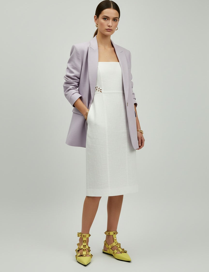 Valentino Roman Stud Flache Sandale EU 38 Gelb - Image 2