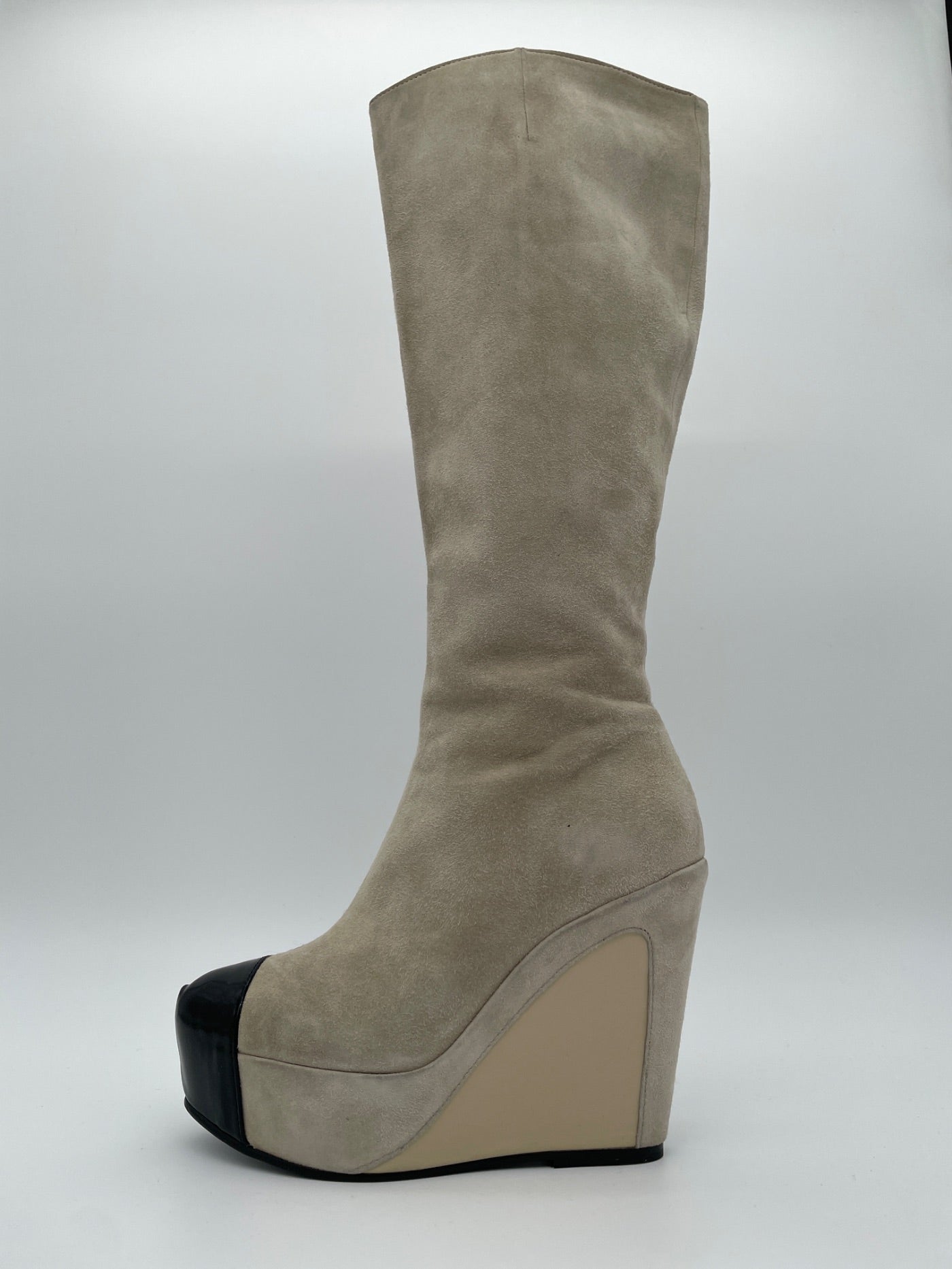 Moschino Shoes Cap Toe Wedge Stiefel EU 36 Beige