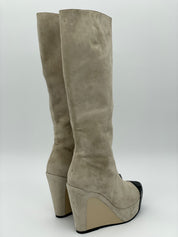 Moschino Shoes Cap Toe Wedge Stiefel EU 36 Beige