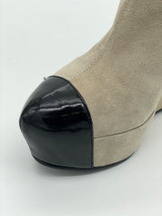 Moschino Shoes Cap Toe Wedge Stiefel EU 36 Beige